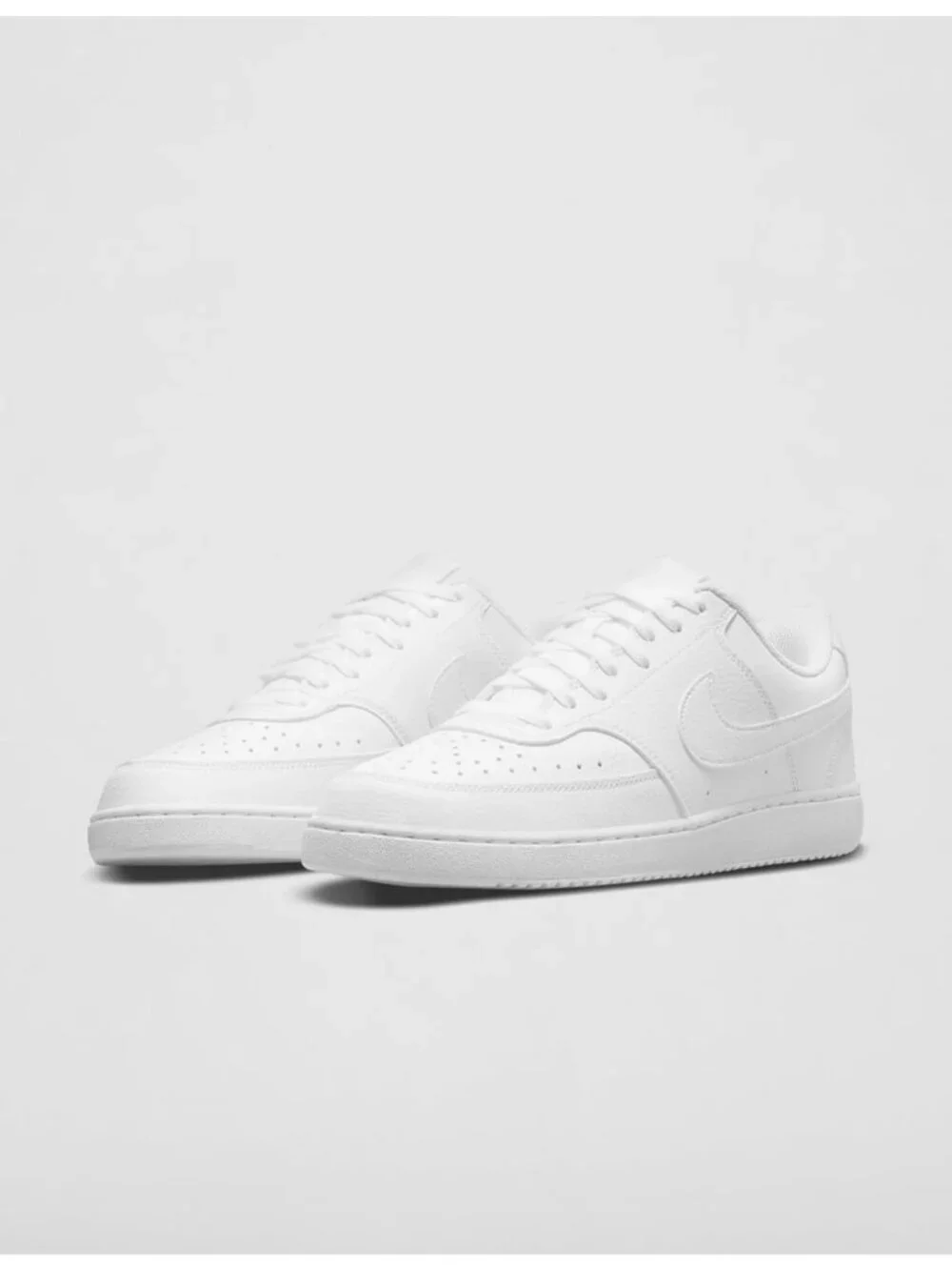 Men's White/White/White  Classic Court Vision Low Next Nature Fashion Sneakers